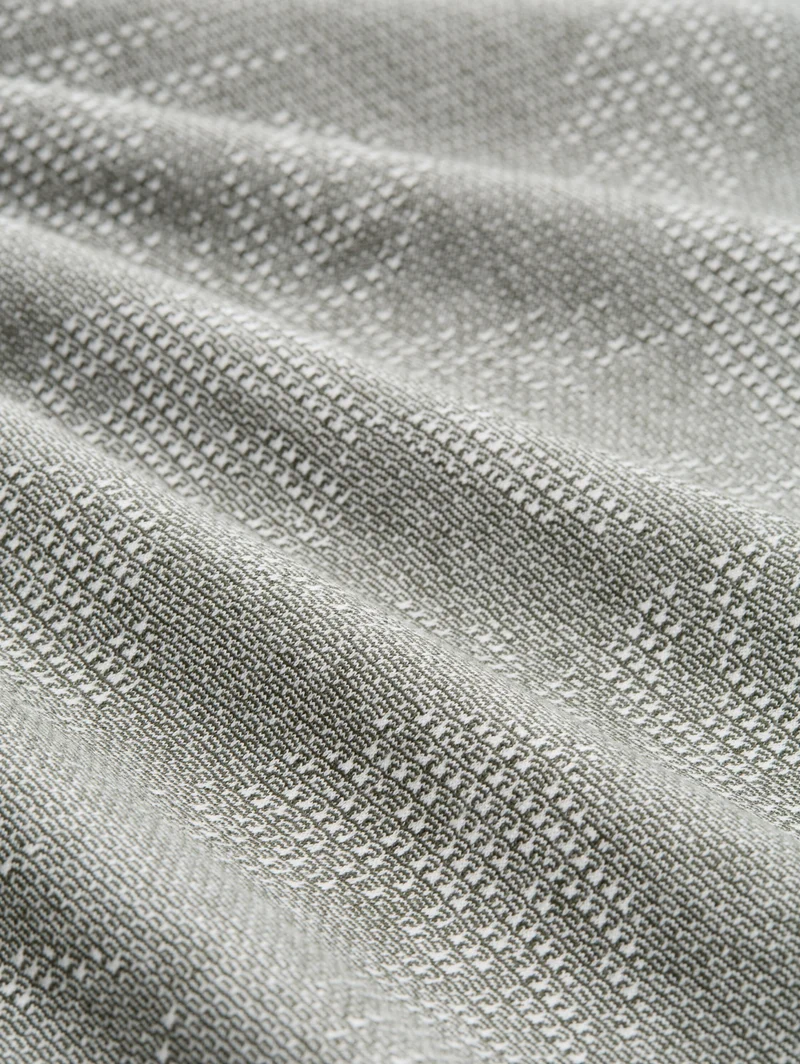 jaquard polo, green leaf jacquard design