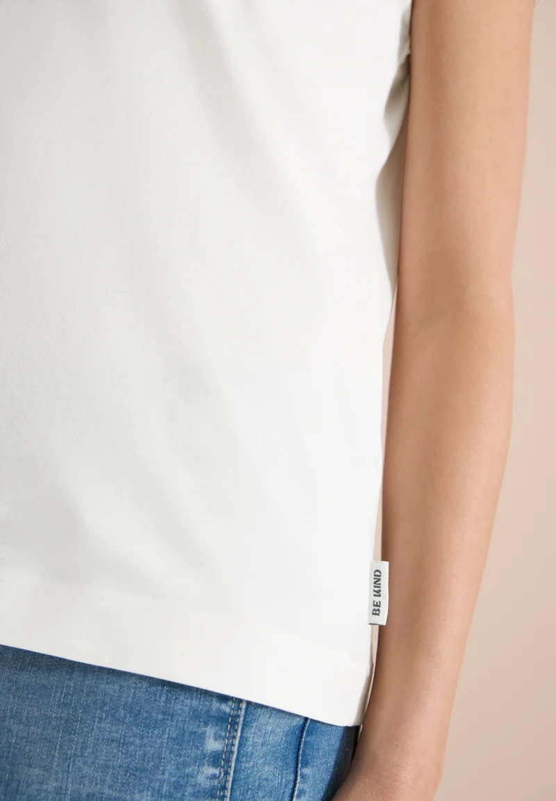 Buckle Detail Shoulder Shirt, vanilla white