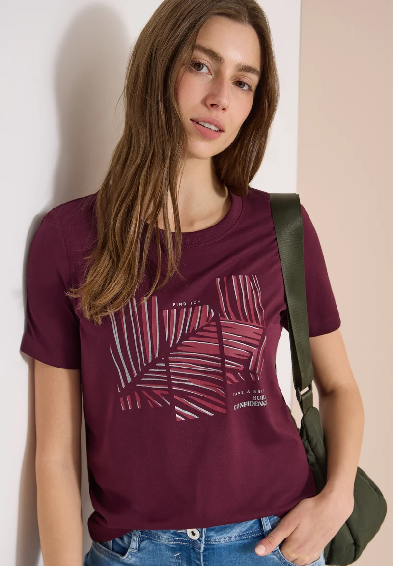 Leaves FP T-Shirt, sweet grape red