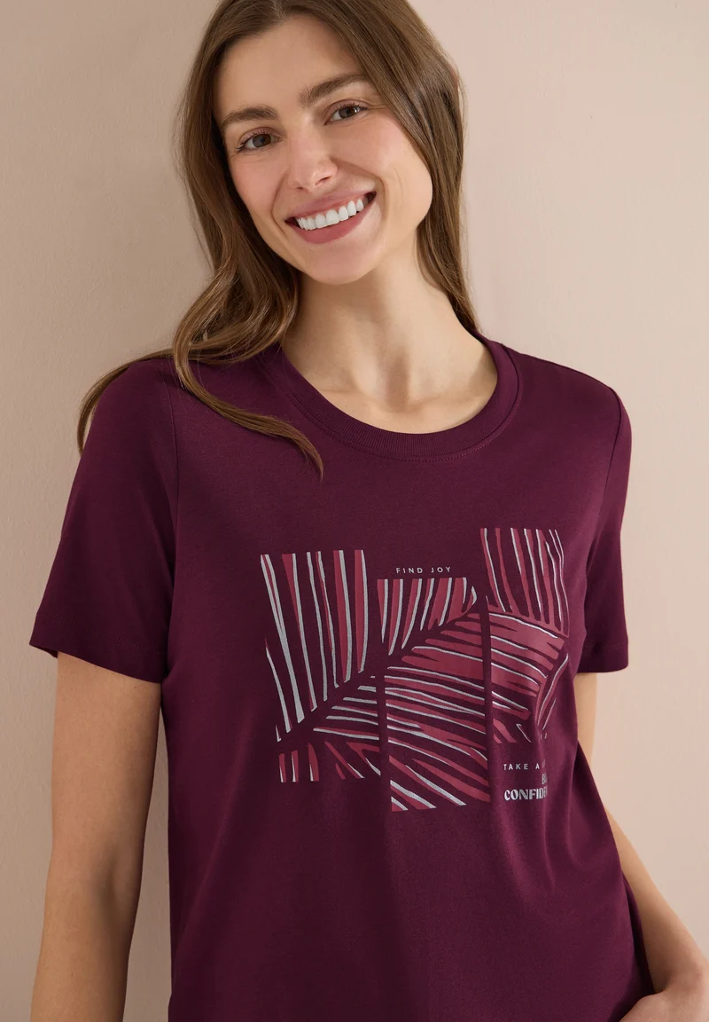 Leaves FP T-Shirt, sweet grape red
