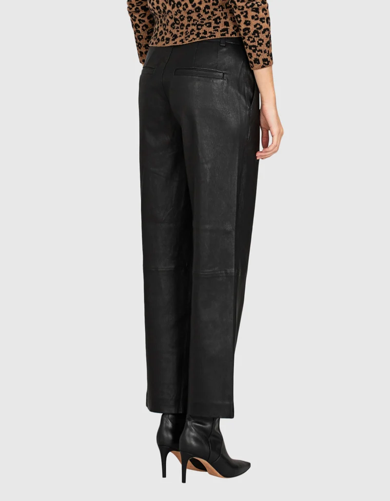 Wide-Leg Lammleder-Hose