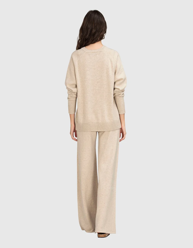 Wide-Leg Kaschmir Hose
