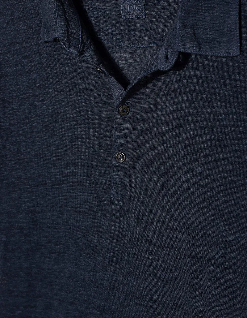 Leinen-Poloshirt