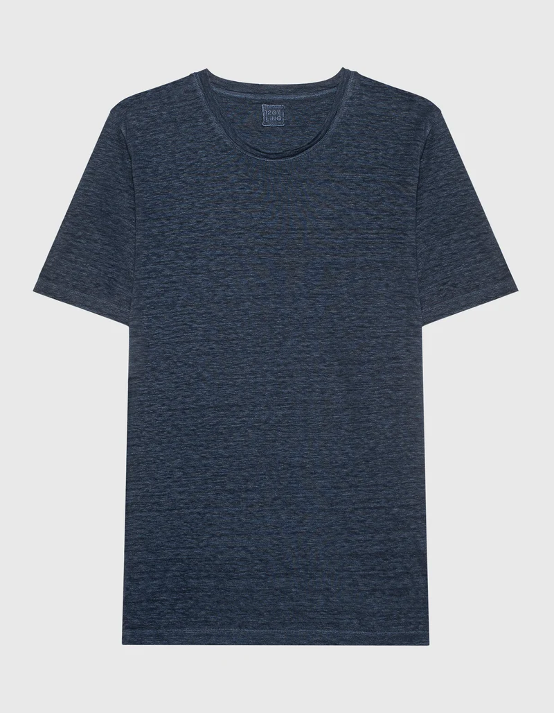 Leinen T-Shirt mit Rundhalsausschnitt