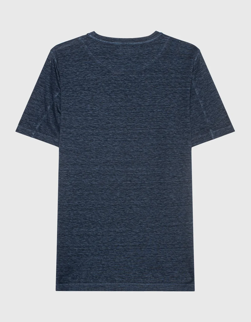 Leinen T-Shirt mit Rundhalsausschnitt