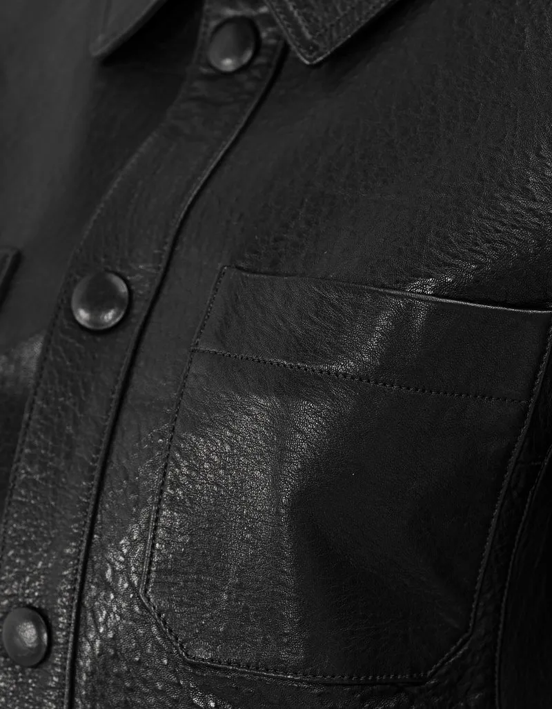 Cropped Lammlederjacke