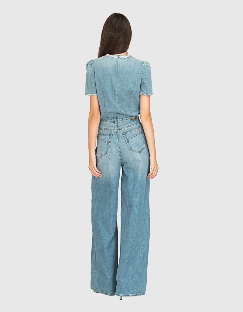 High-Rise Wide-Leg Jeans Crush