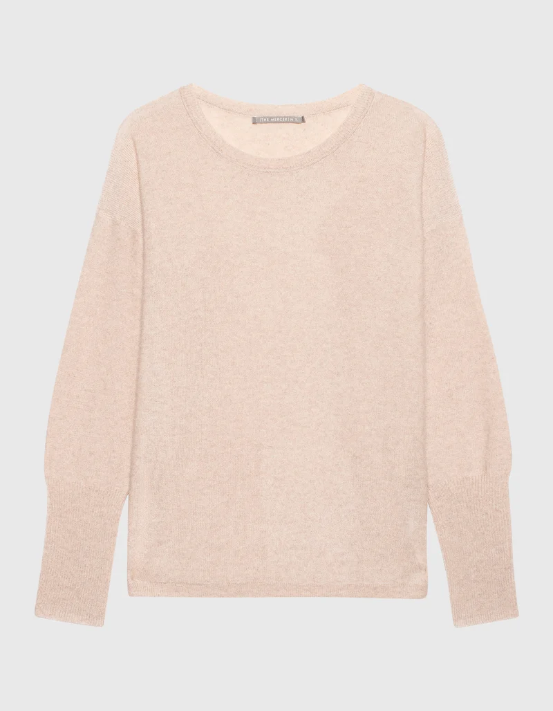 Kaschmirpullover mit Runhalsausschnitt