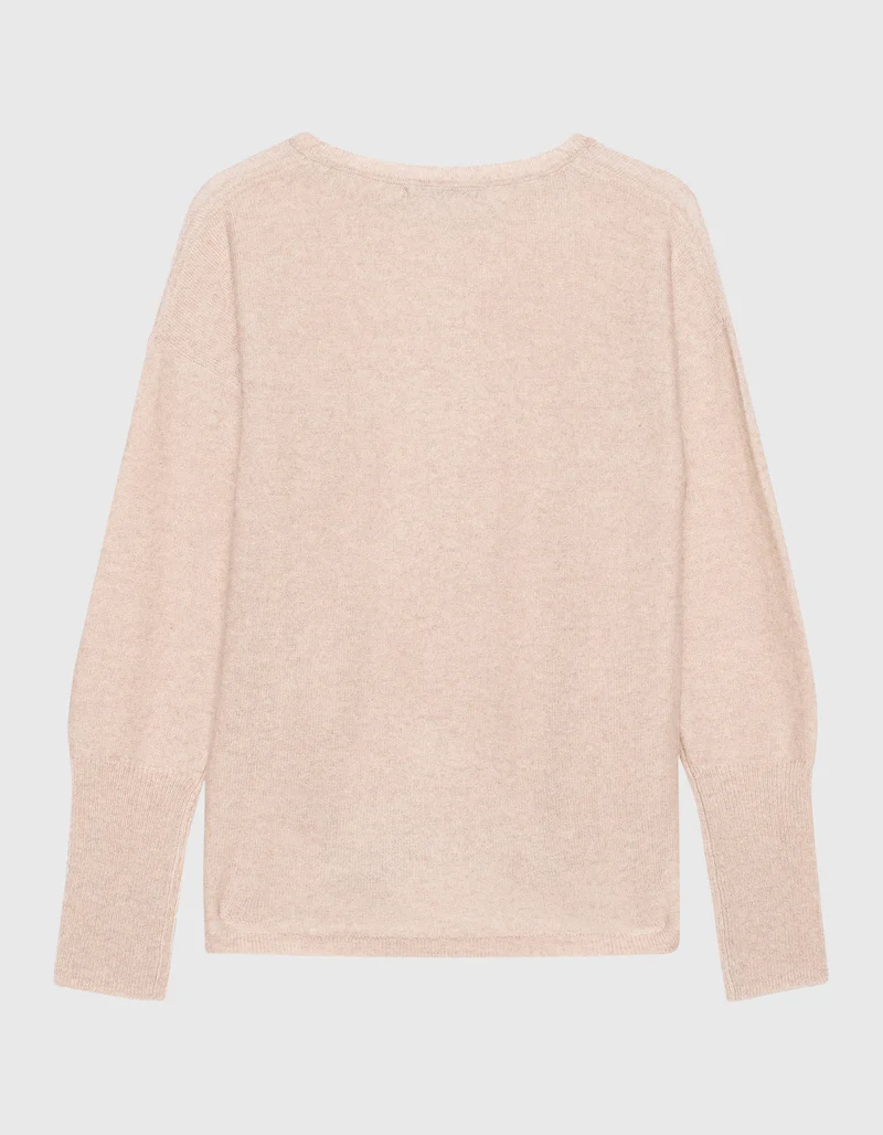 Kaschmirpullover mit Runhalsausschnitt