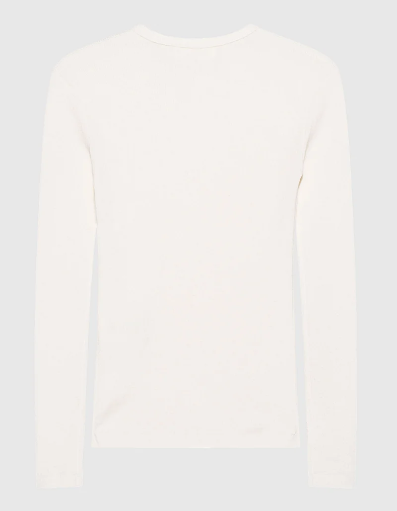Geripptes Longsleeve Vivian mit Kaschmiranteil