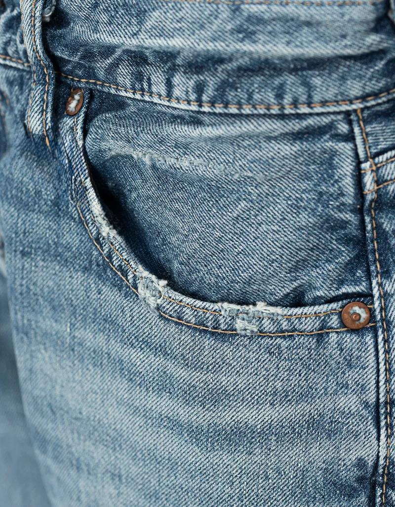 Washed-out Straight-Leg Jeans