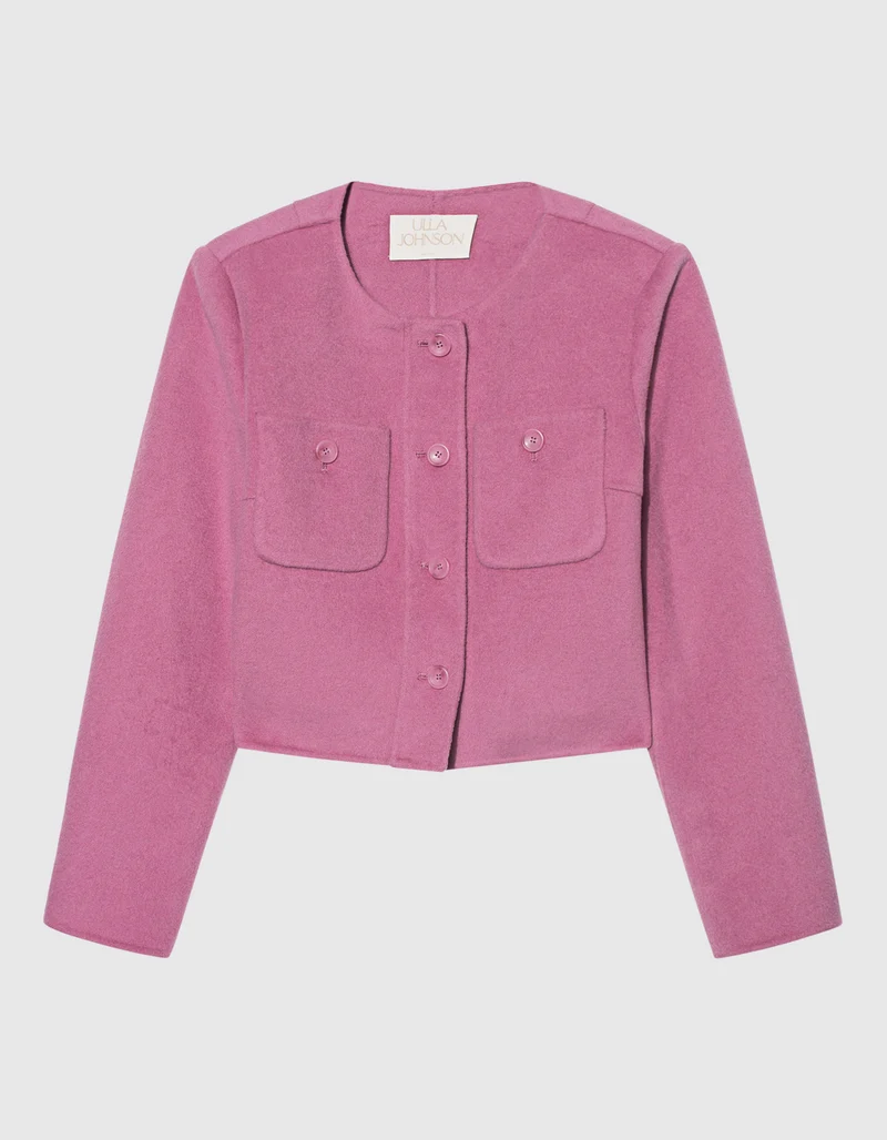 Woll-Kaschmir-Mix Blazer-Jacke mit Brusttaschen