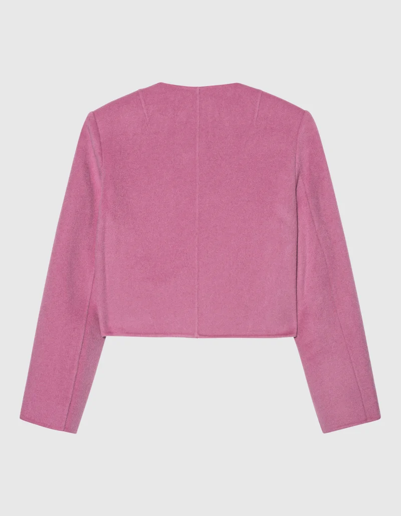 Woll-Kaschmir-Mix Blazer-Jacke mit Brusttaschen
