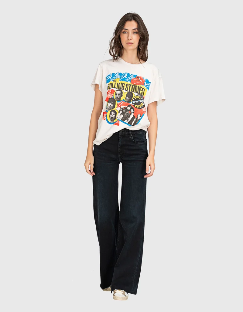 Bedrucktes Oversize T-Shirt im Destroyed-Look