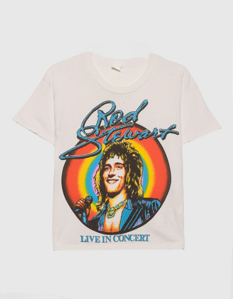 Bedrucktes Crop T-Shirt im Destroyed-Look