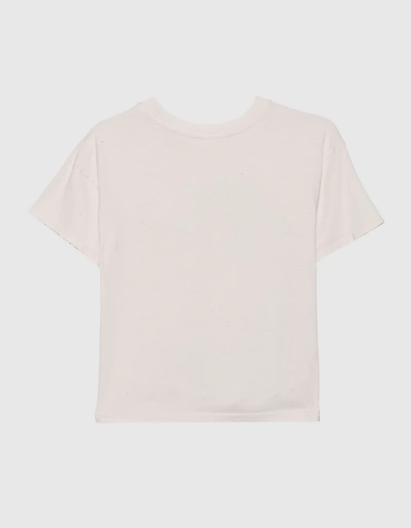 Bedrucktes Crop T-Shirt im Destroyed-Look