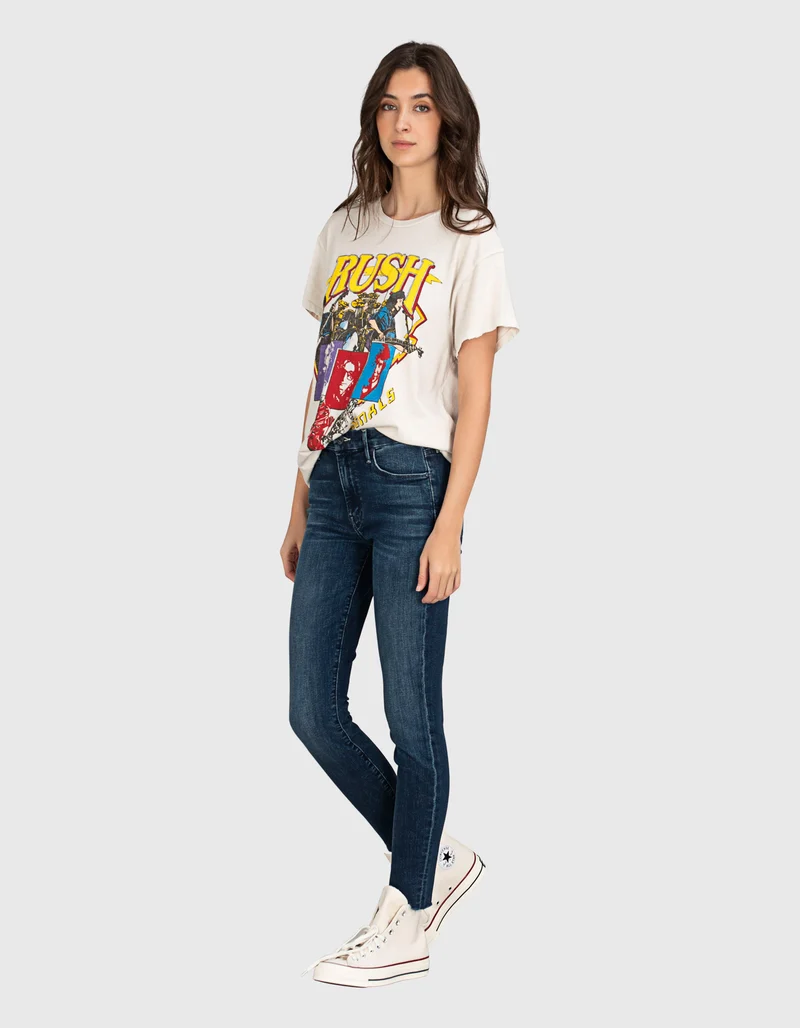 Bedrucktes Oversize T-Shirt im Destroyed-Look