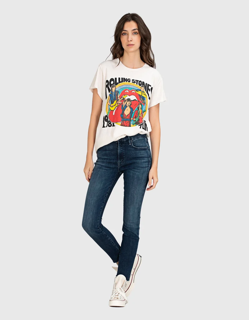 Bedrucktes Oversize T-Shirt im Destroyed-Look