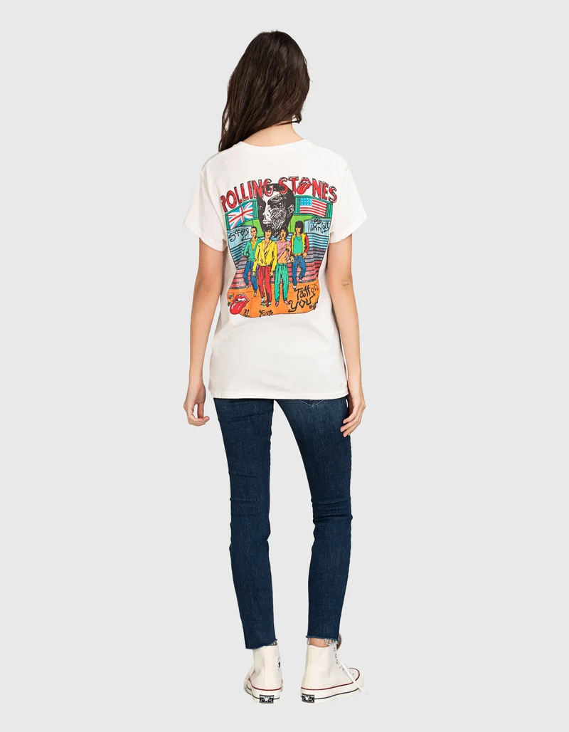 Bedrucktes Oversize T-Shirt im Destroyed-Look