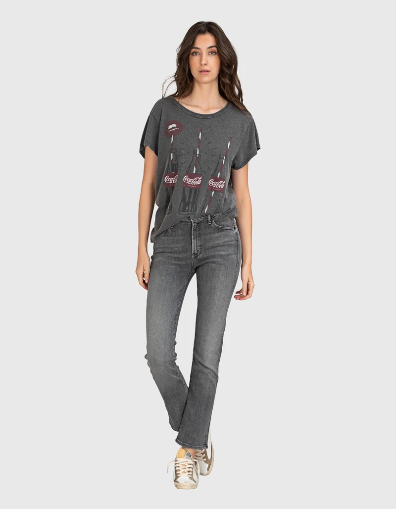 Bedrucktes Oversize T-Shirt im Used-Look