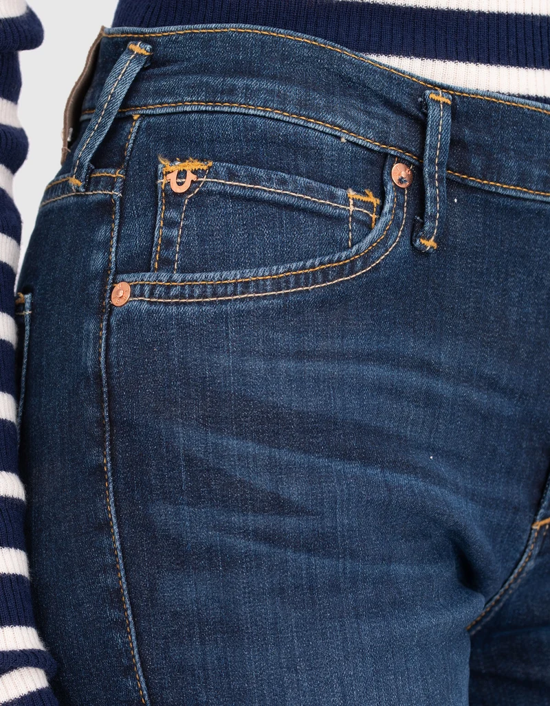 Bootcut Jeans Becca mit offenem Saum