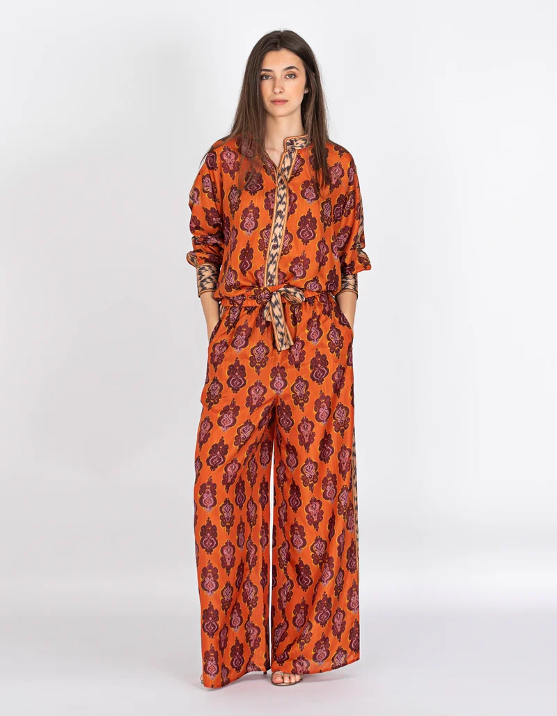 Wide-Leg Seiden-Hose Wylie