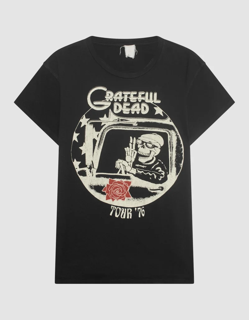 Bedrucktes Oversize T-Shirt im Destroyed-Look