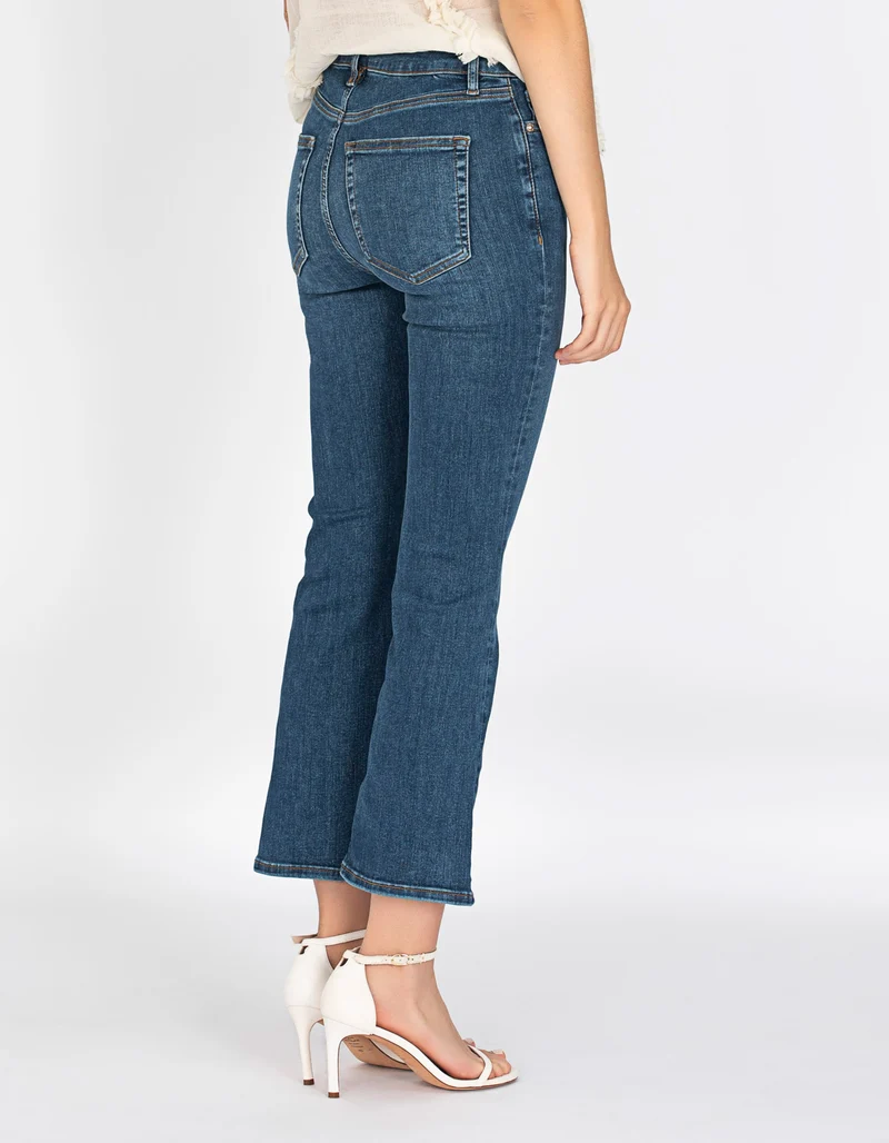 High-Waist Bootcut Jeans