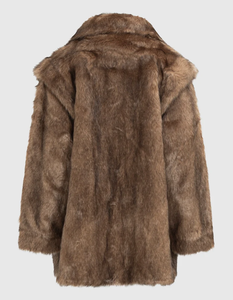 Faux-Fur Kurzmantel