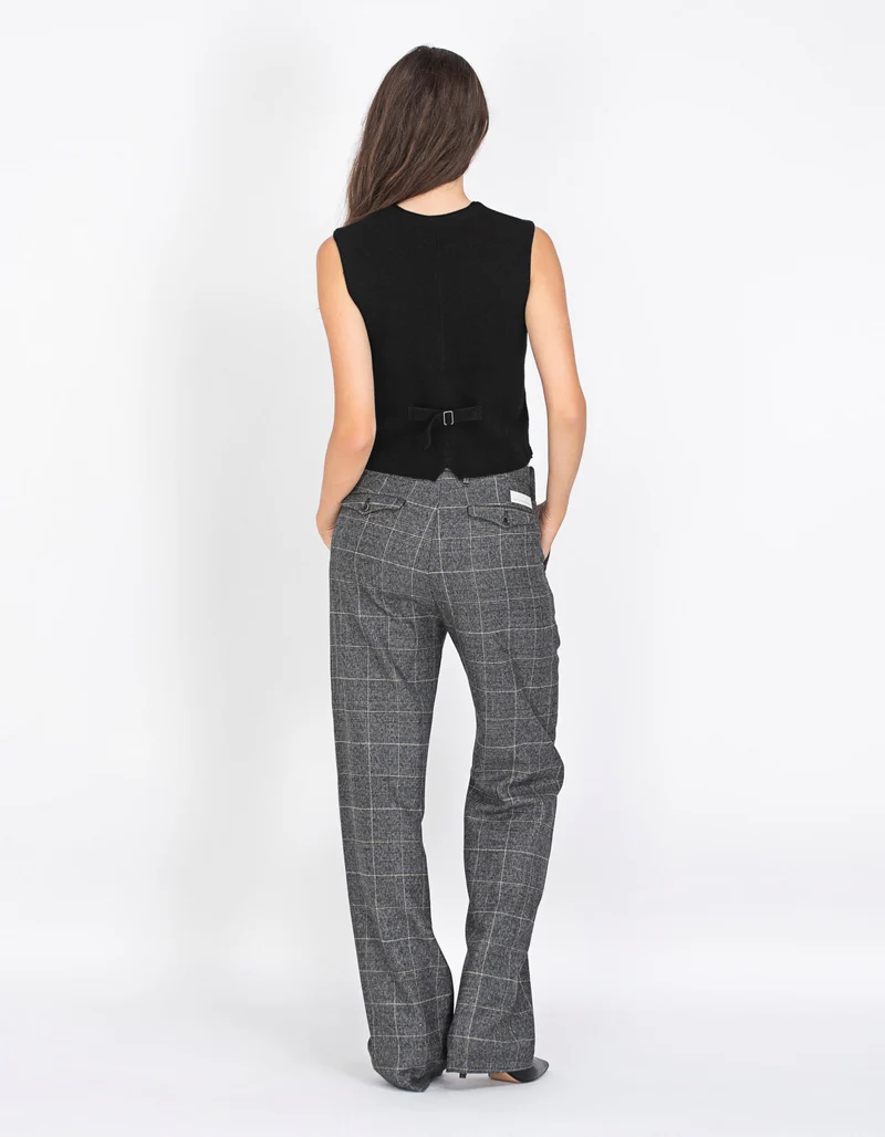 Woll-Chino Hose mit Effektgarn