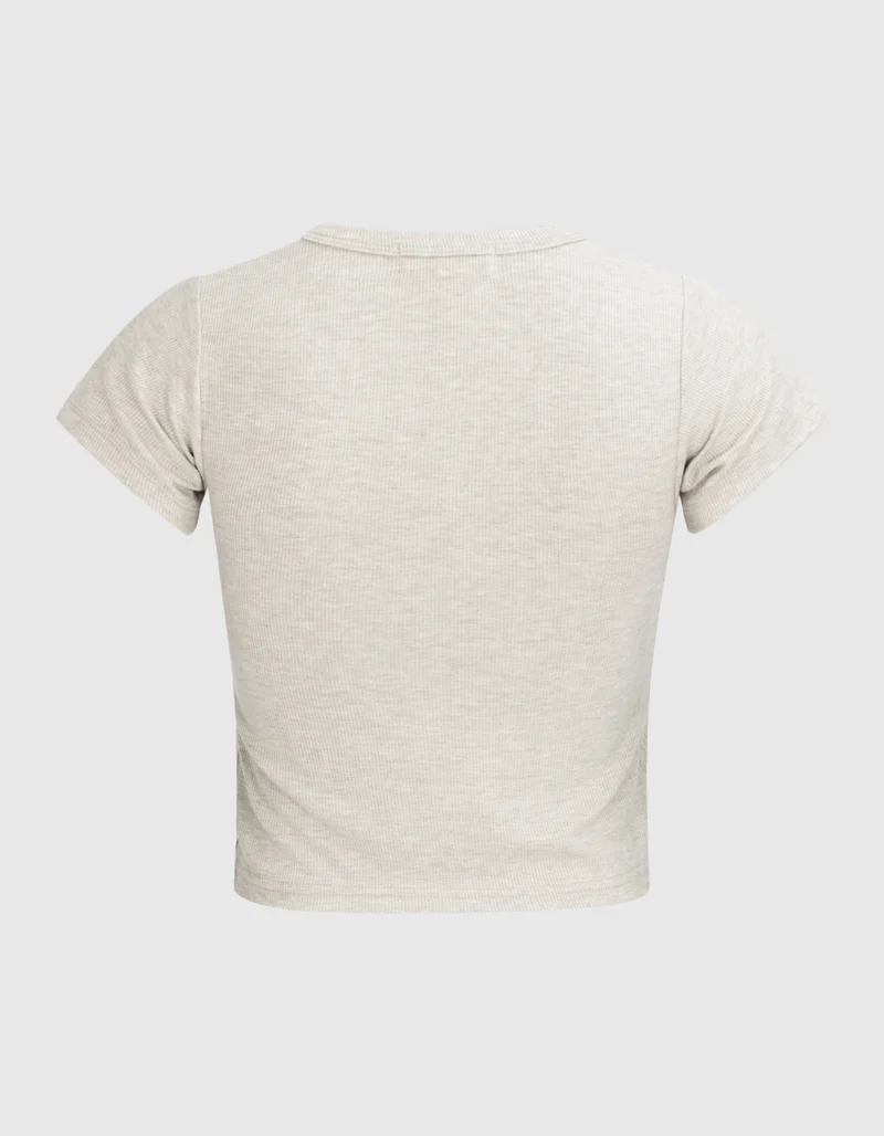 Geripptes Cropped T-Shirt Baby