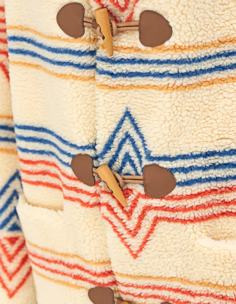 Oversize Duffle-Coat aus Fleece