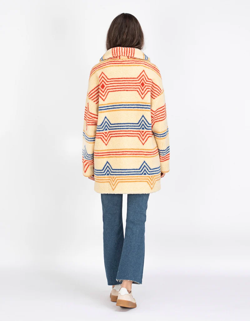 Oversize Duffle-Coat aus Fleece