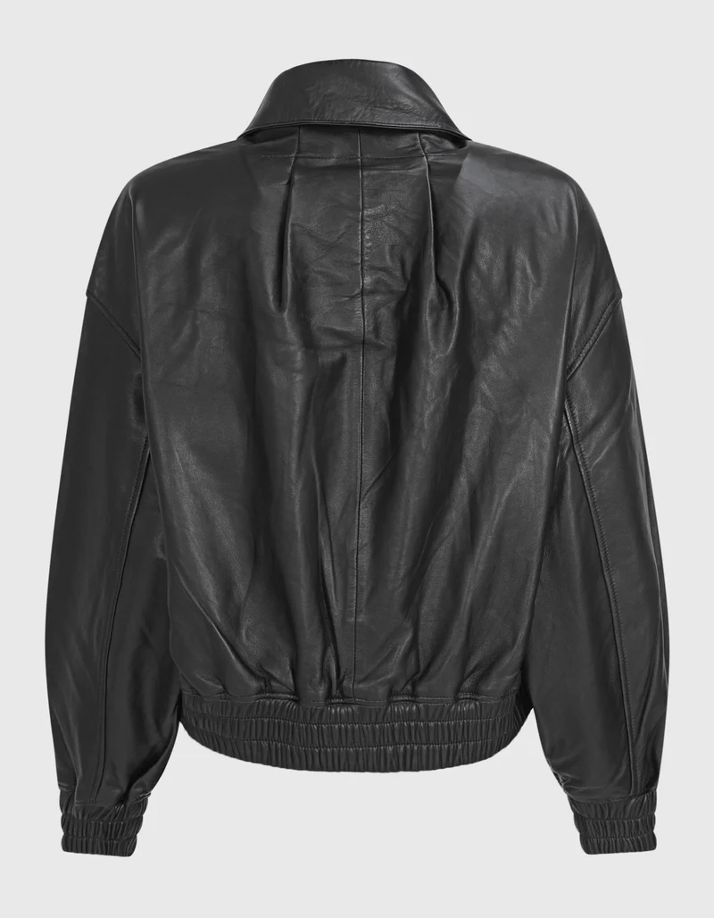 Schaf-Leder Bomberjacke
