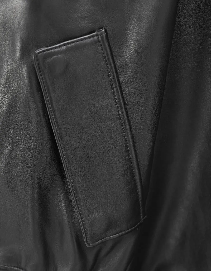 Schaf-Leder Bomberjacke