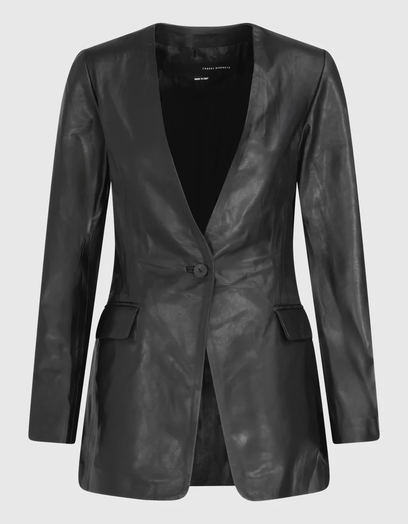 Leder-Blazer