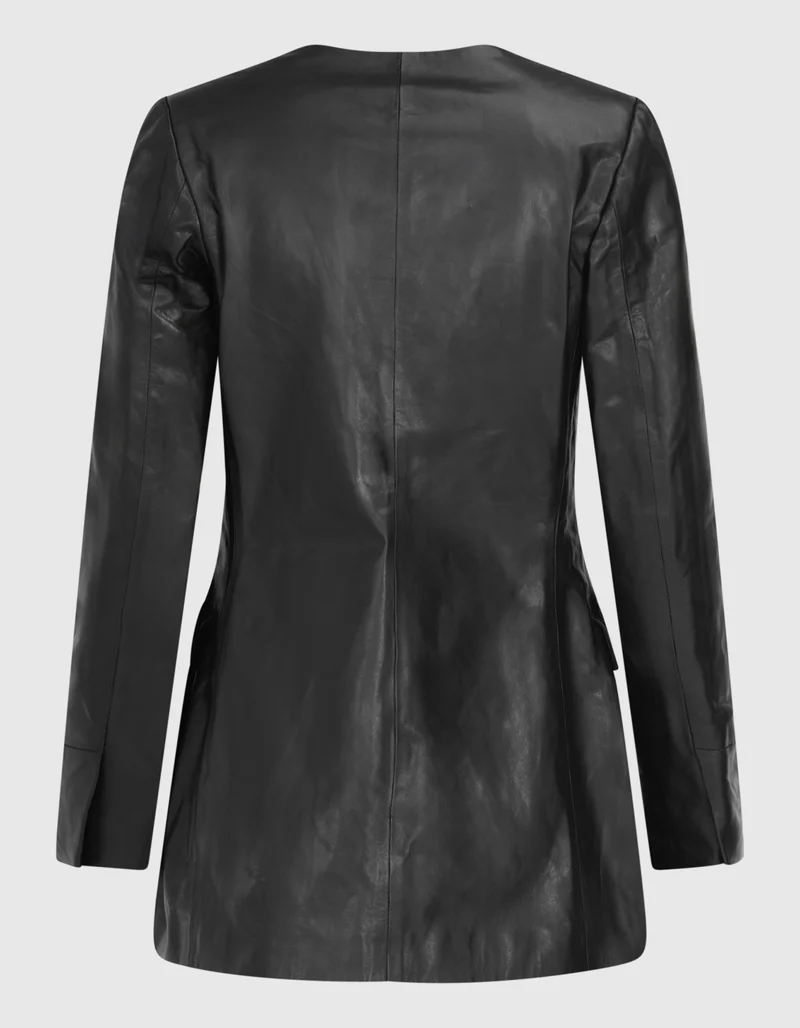 Leder-Blazer