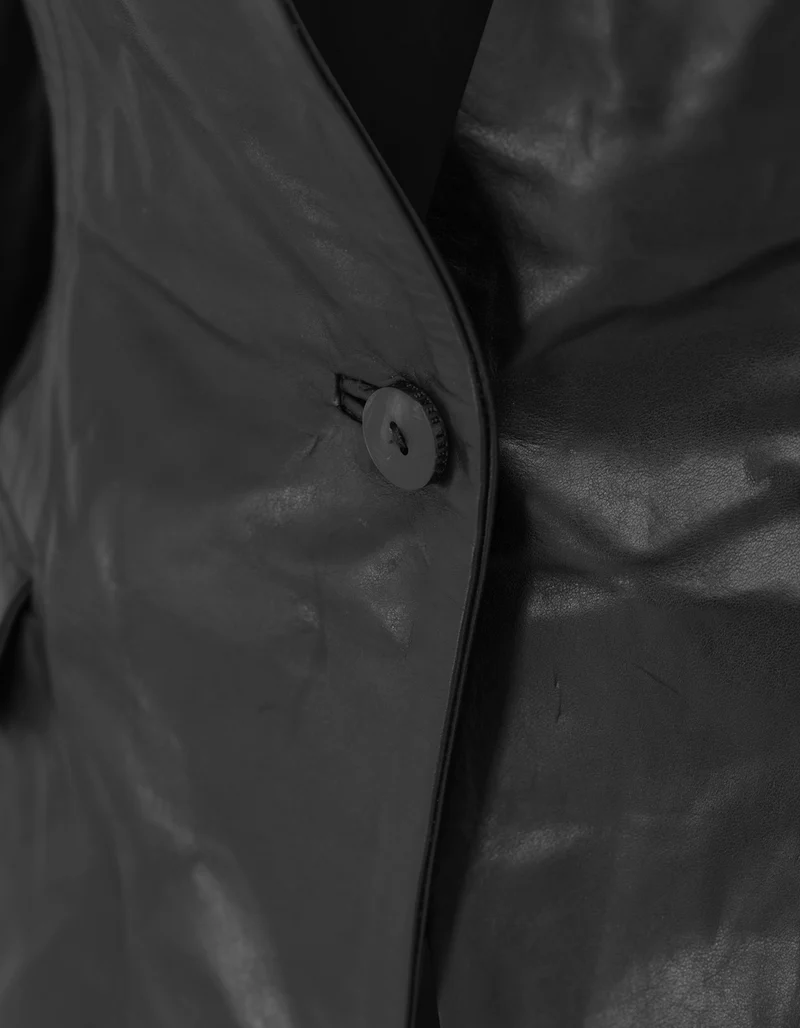 Leder-Blazer
