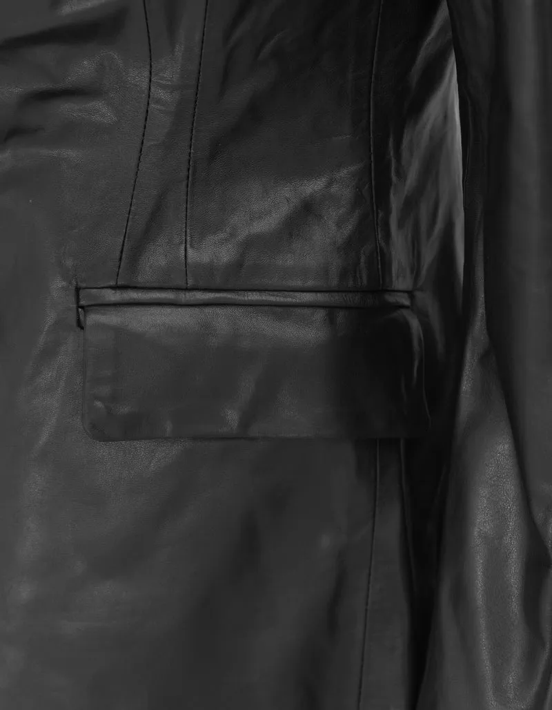 Leder-Blazer