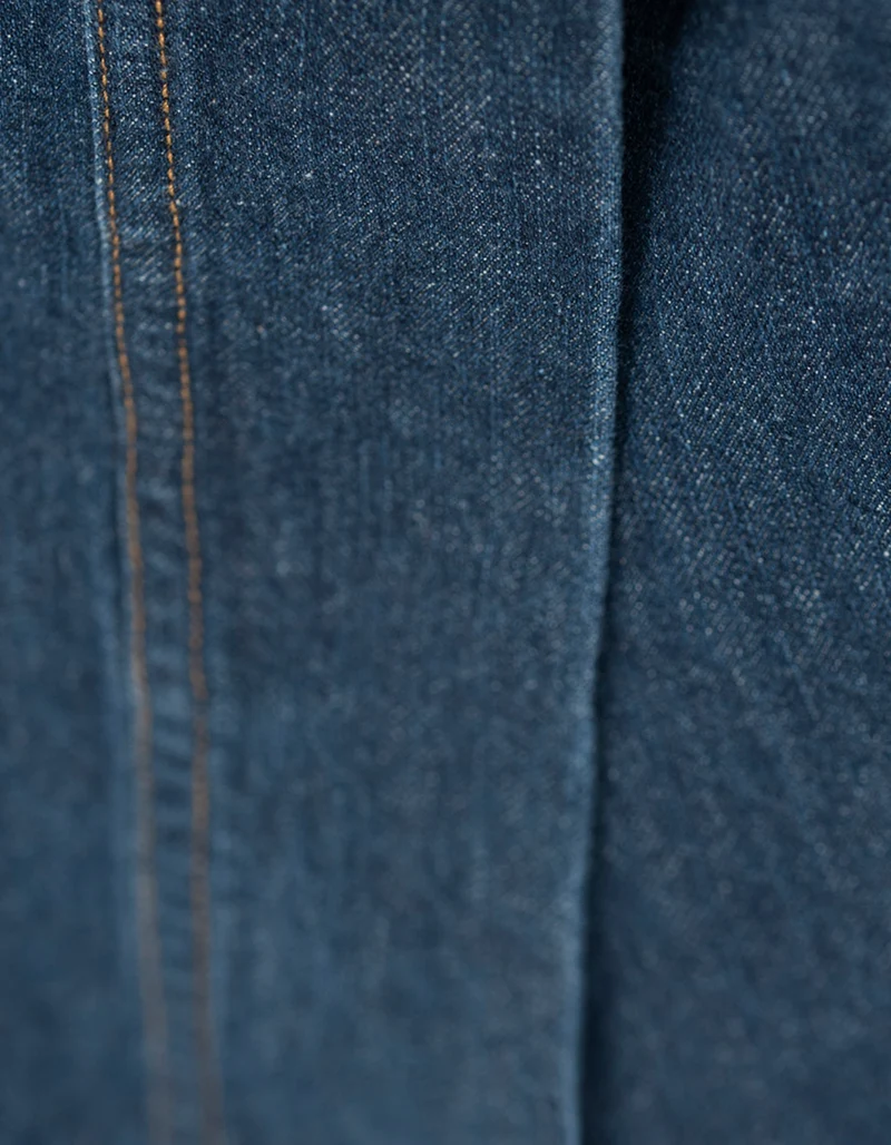 Jeans-Wickel-Minirock mit Gürtel