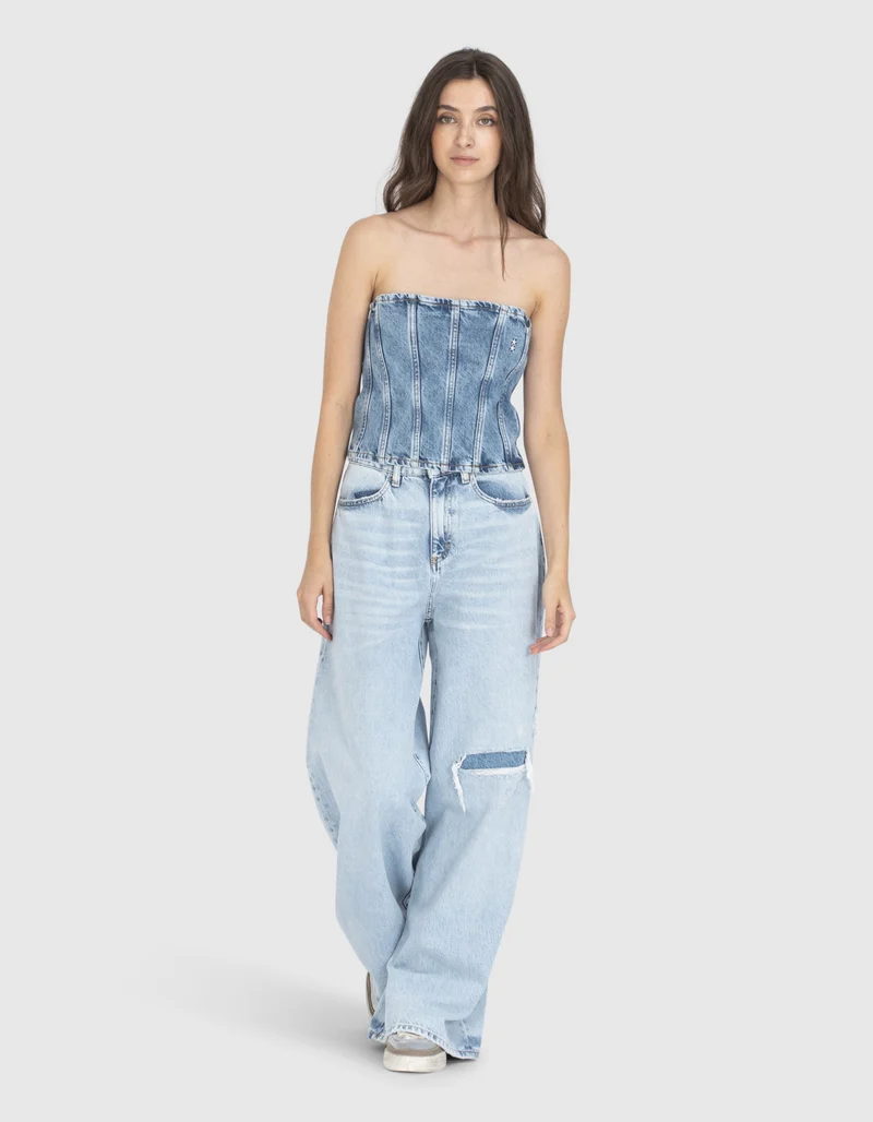 Denim-Korsage Dolly