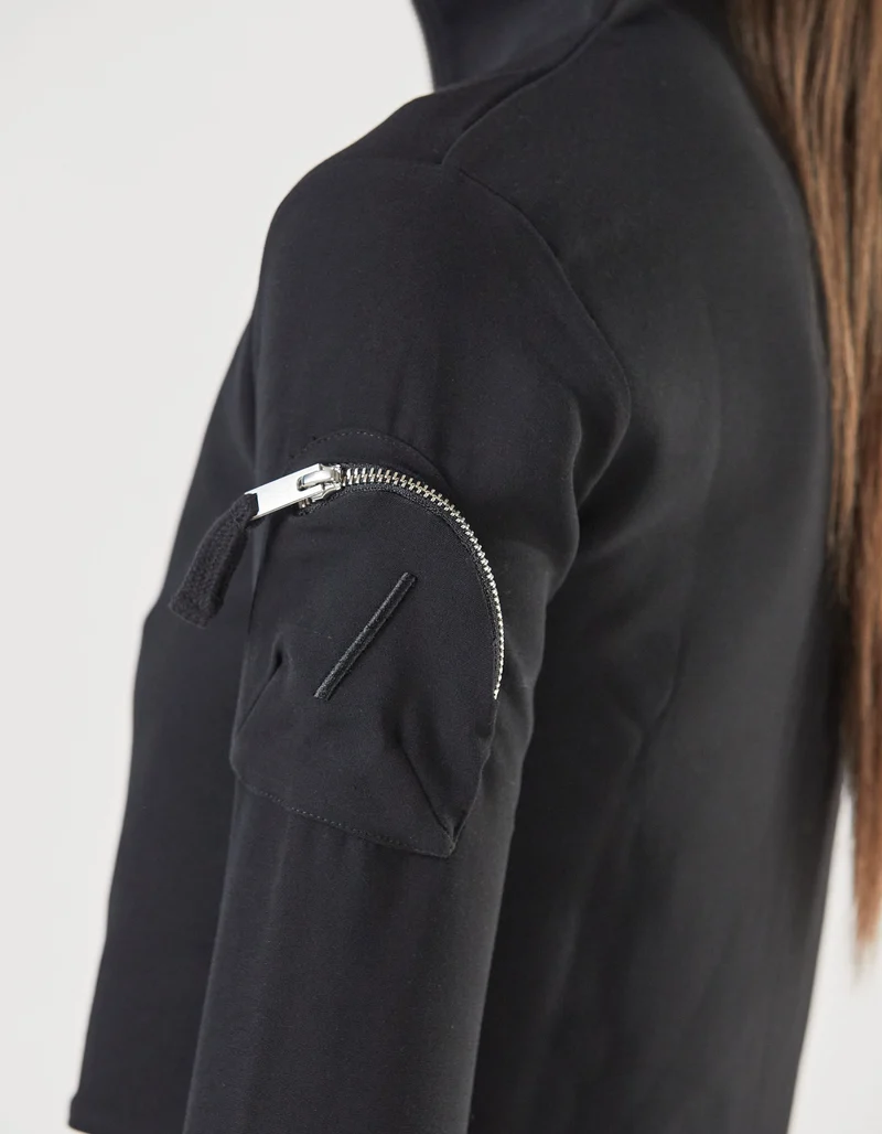 Cropped Zipper-Jacke