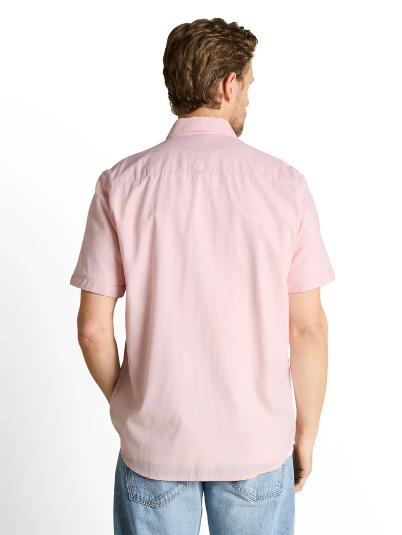 structured slubyarn shirt, pink horizontal structure