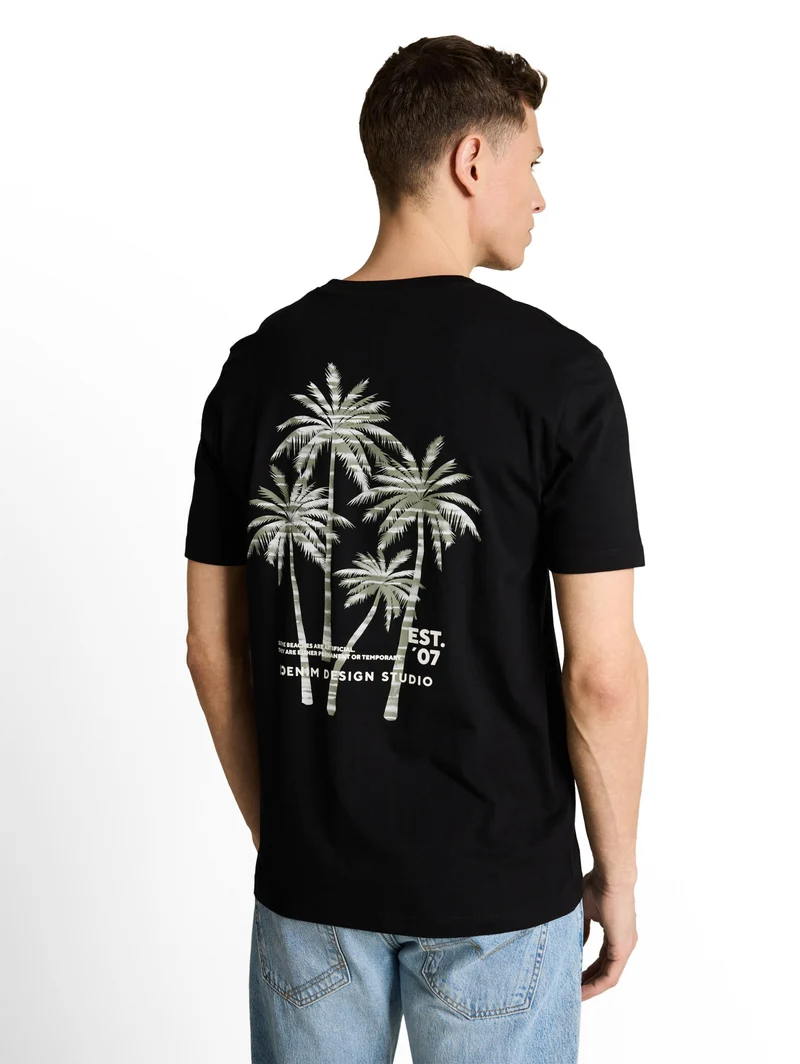 printed t-shirt, Black