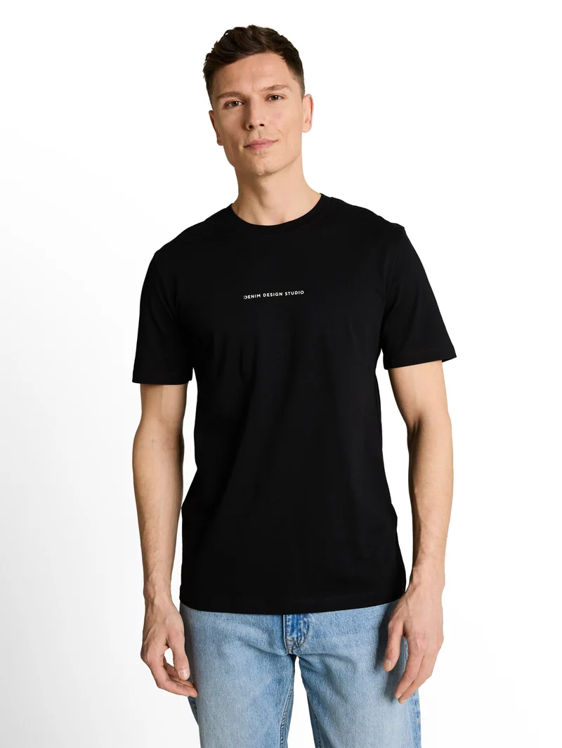 printed t-shirt, Black