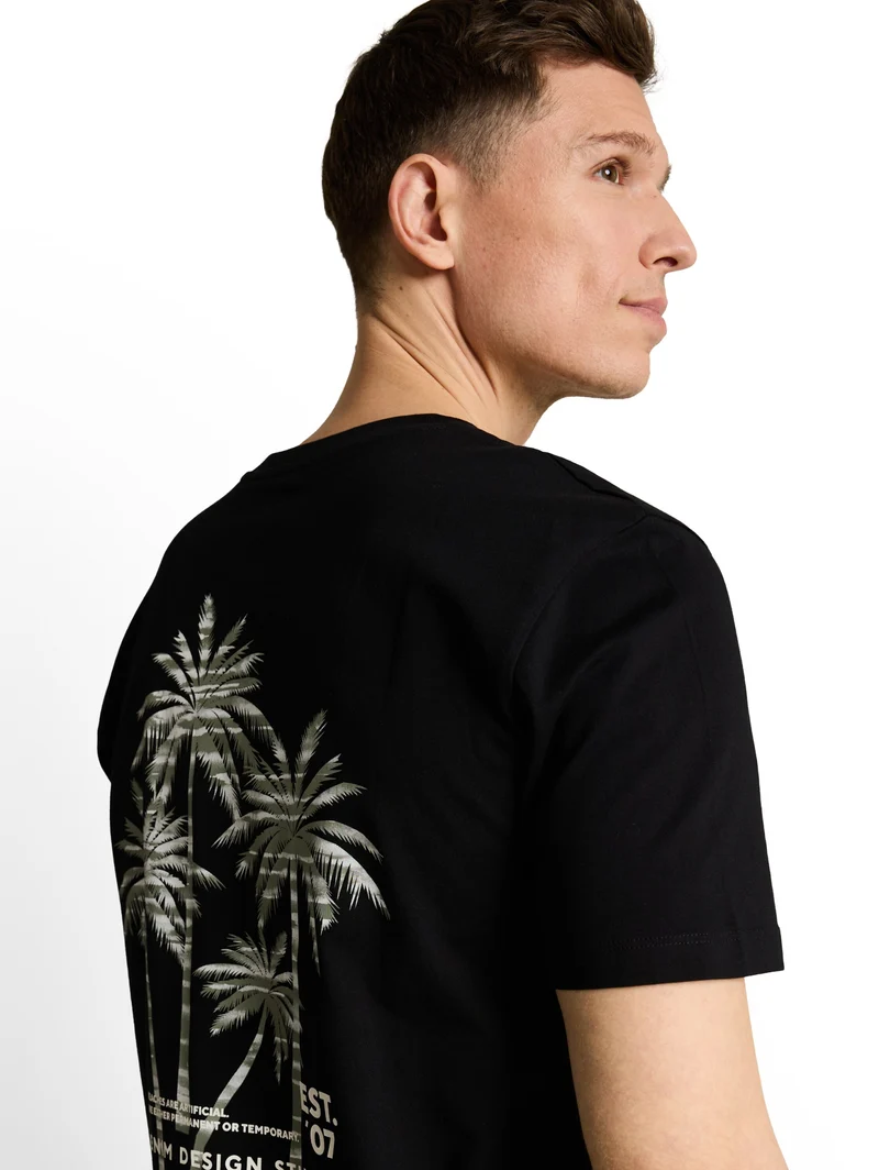 printed t-shirt, Black