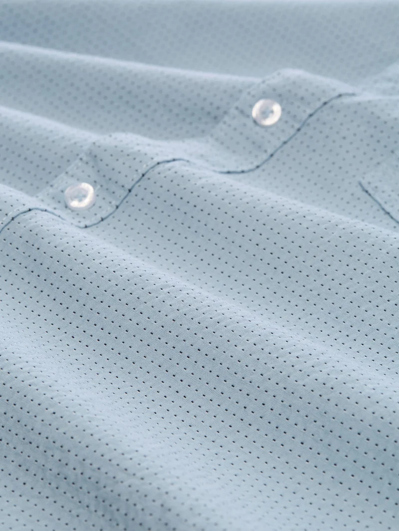 structured shirt, light blue dot structure