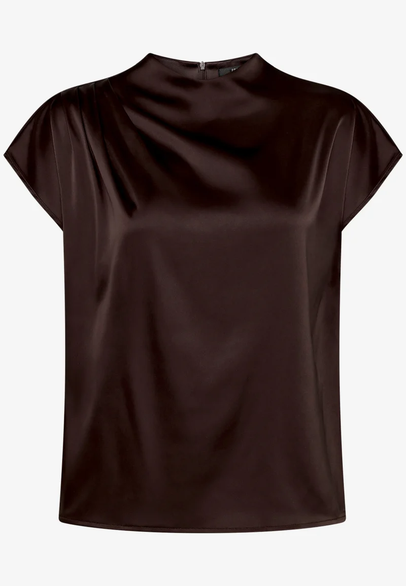 Bluse Kurz 1/2 Arm, Chocolate Plum