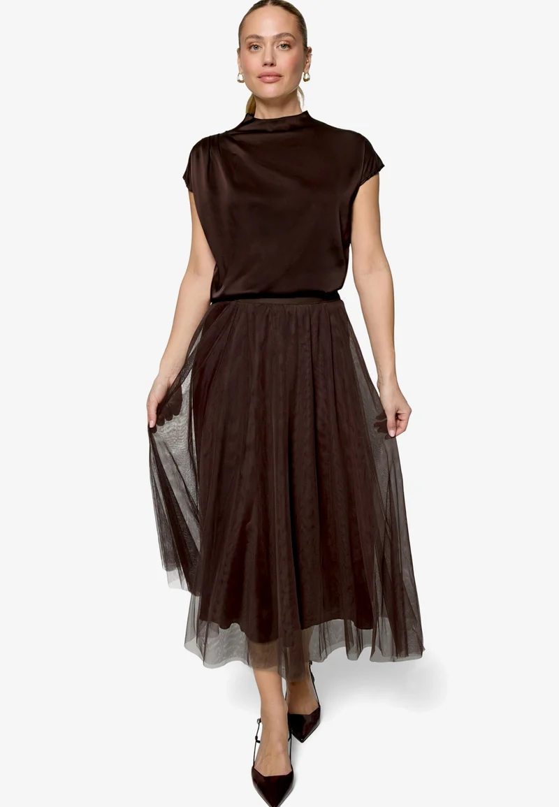 Bluse Kurz 1/2 Arm, Chocolate Plum
