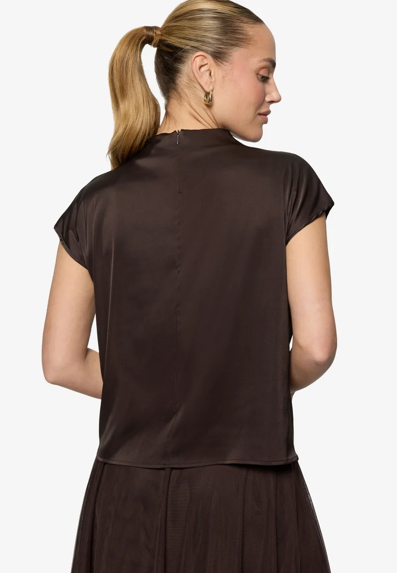 Bluse Kurz 1/2 Arm, Chocolate Plum